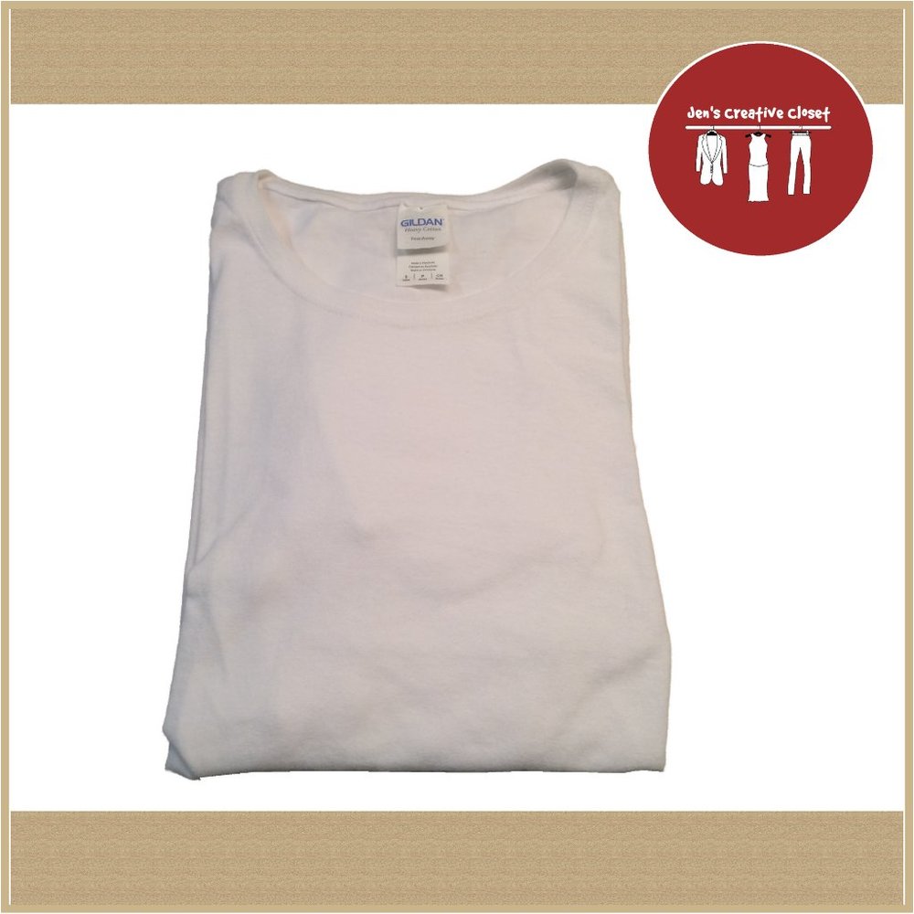 Women's Gildan White Long Sleeve Tee